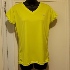 Florescent Yellow v-neck knit top